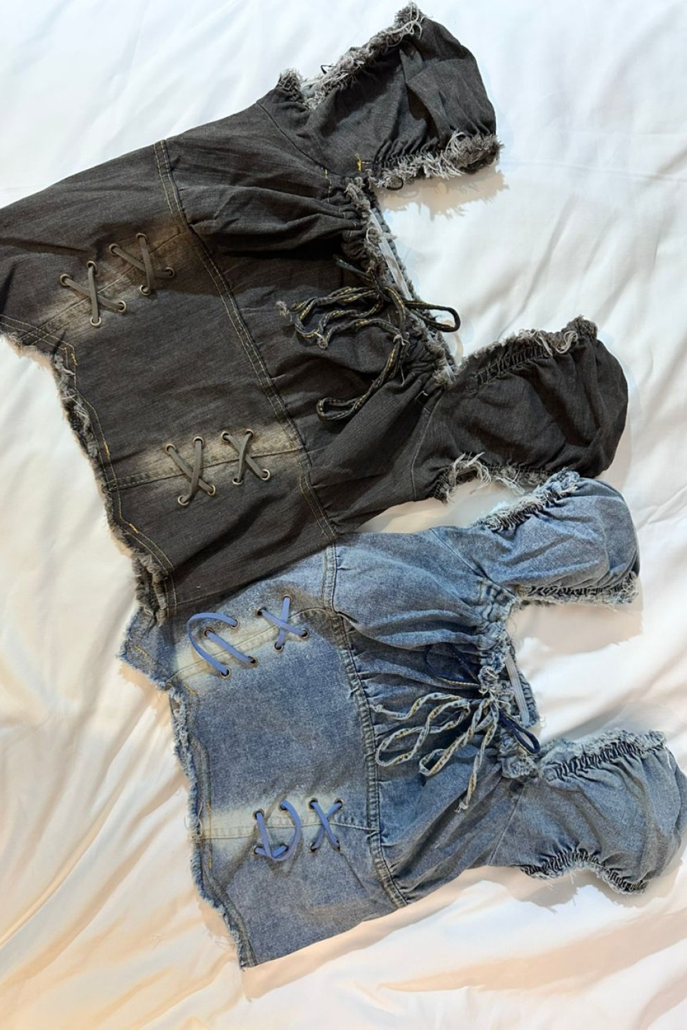 仿牛仔韩系上衣