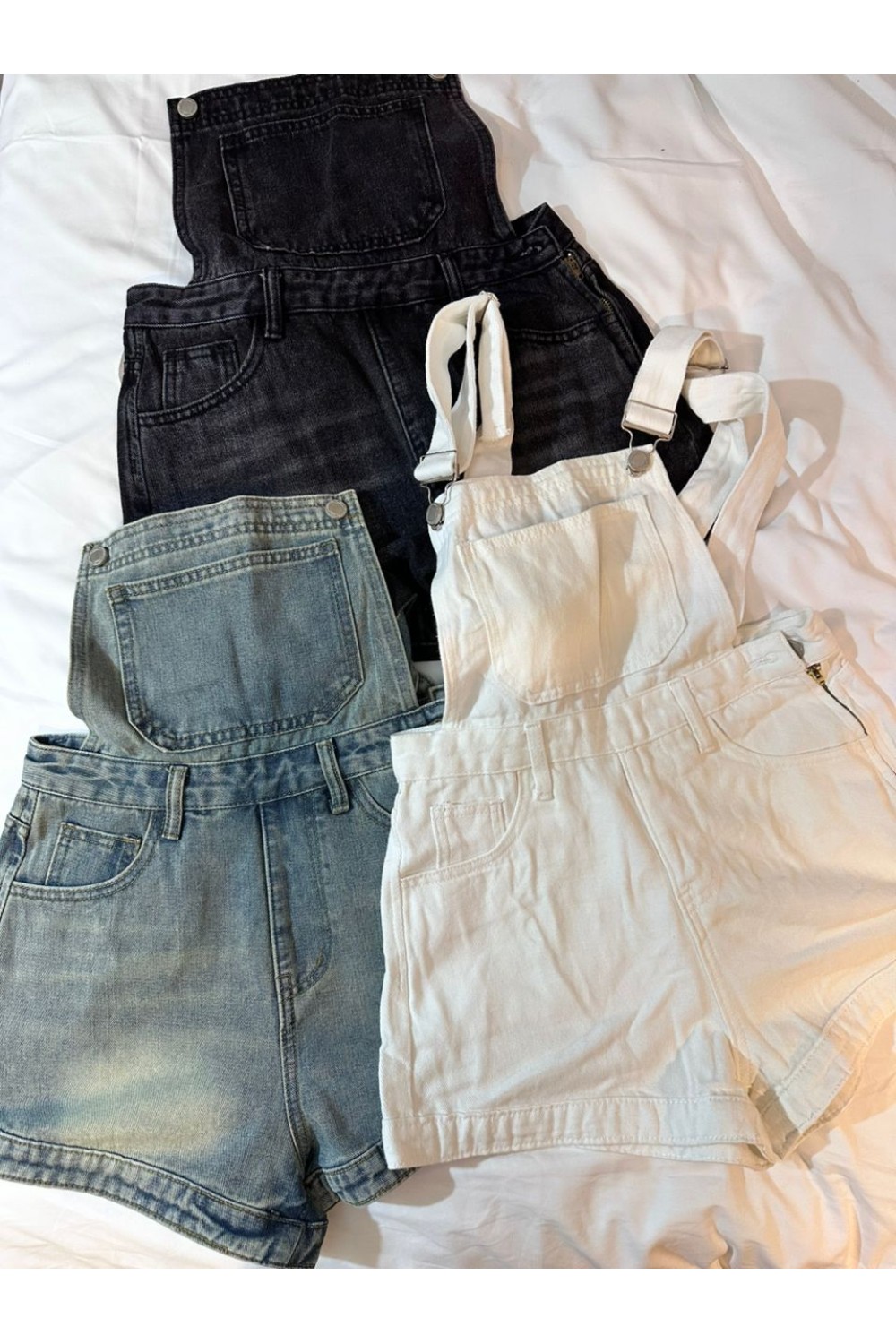 牛仔吊带裤 黑色