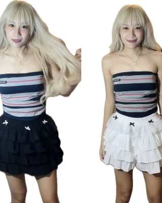 少女风蝴蝶蛋糕短裙