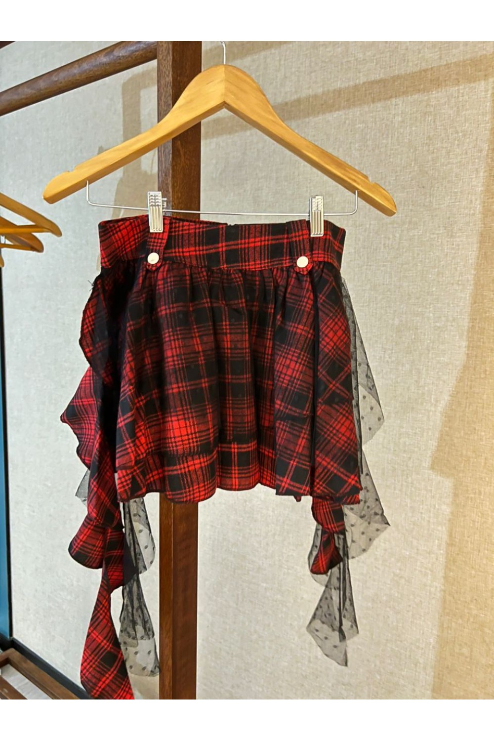 辣妹半身裙 红色