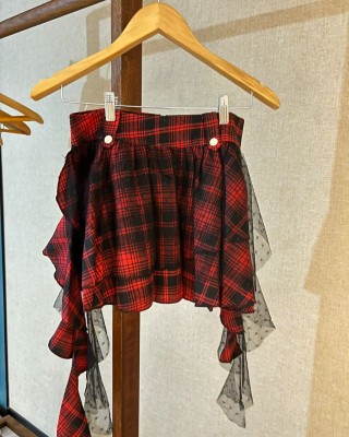 辣妹半身裙 红色