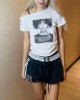 美式女孩收腰上衣