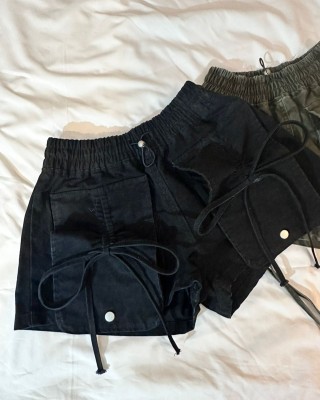 口袋工装短裤