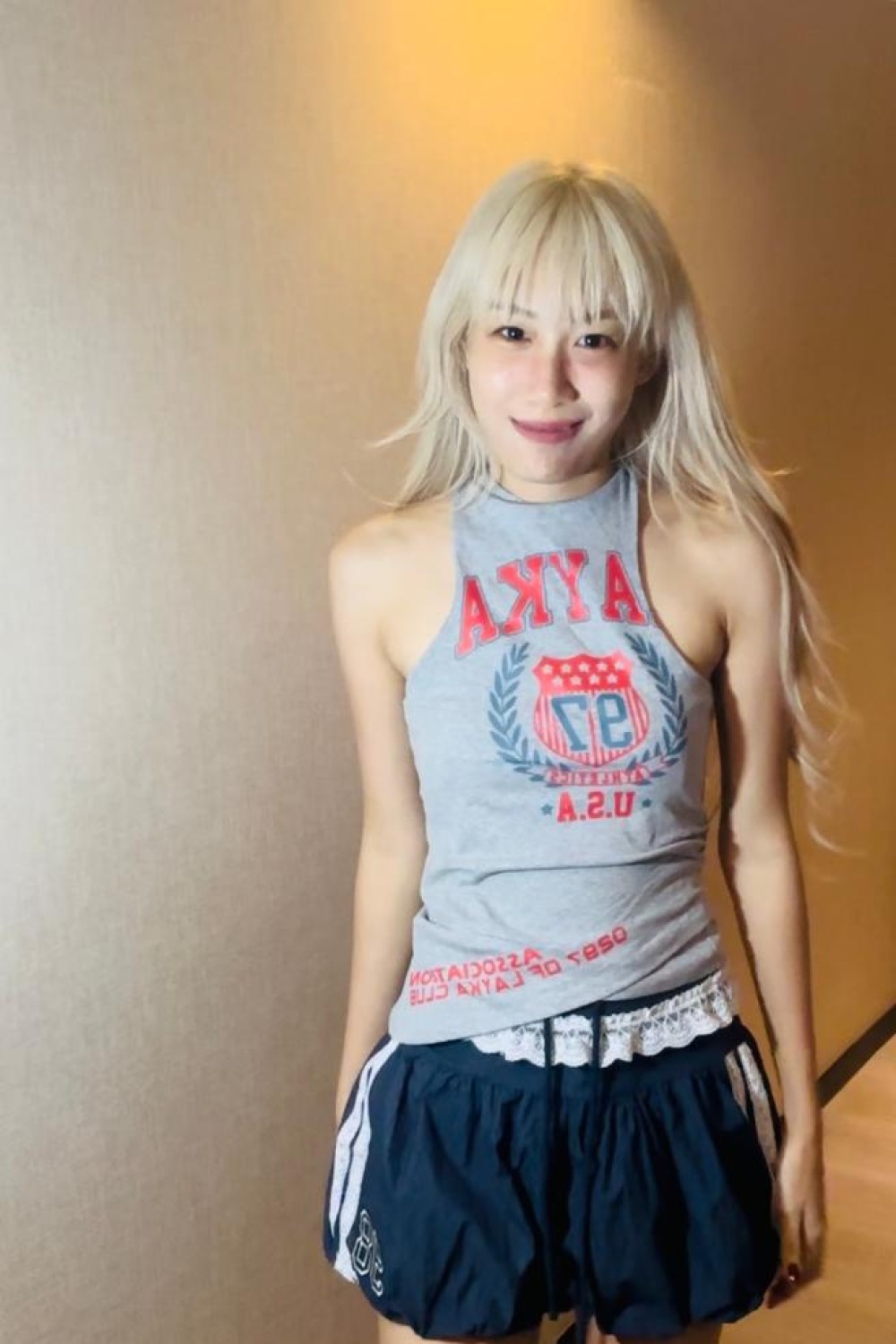 蕾丝灯笼短裤 蓝色