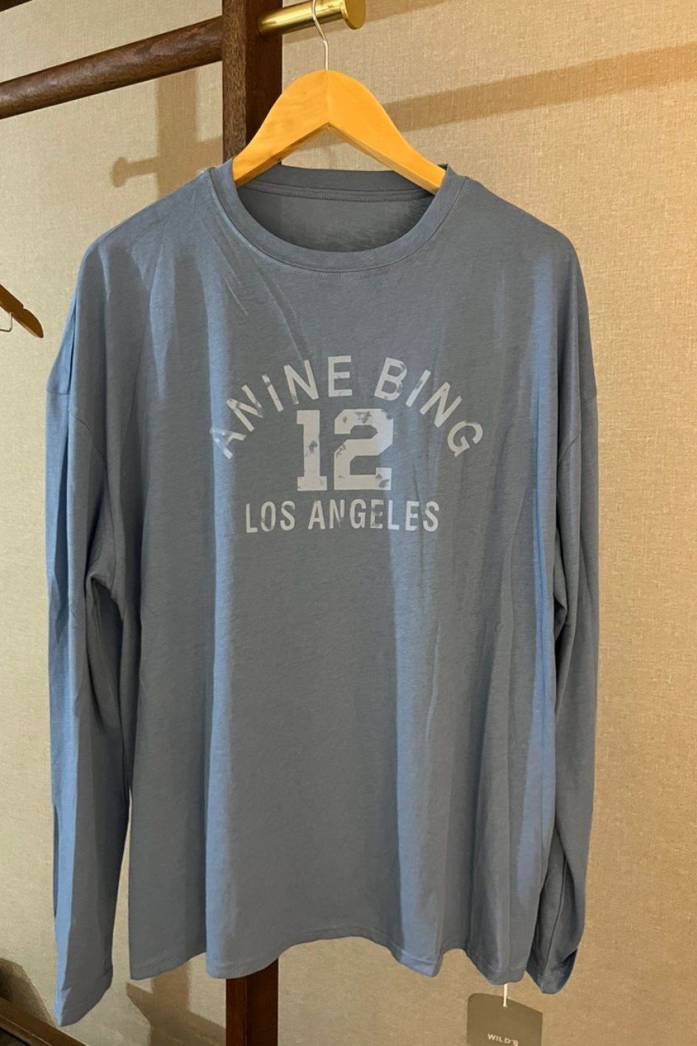 宽松休闲长袖上衣 蓝色