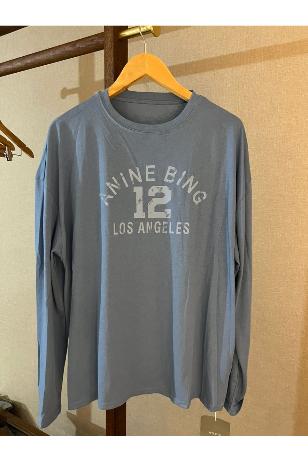 宽松休闲长袖上衣 蓝色