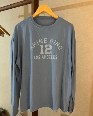 宽松休闲长袖上衣 蓝色