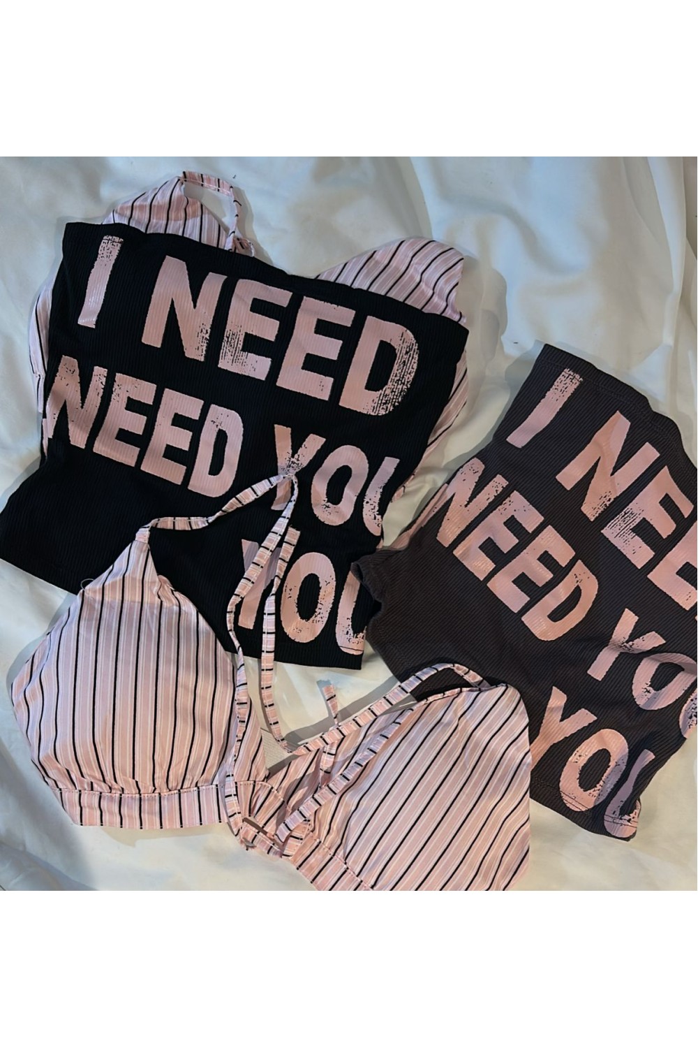 印花美式平口上衣 