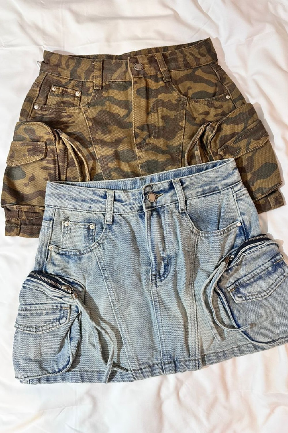 牛仔口袋短裙