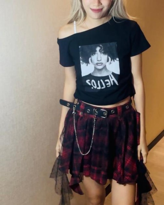 美式女孩收腰上衣