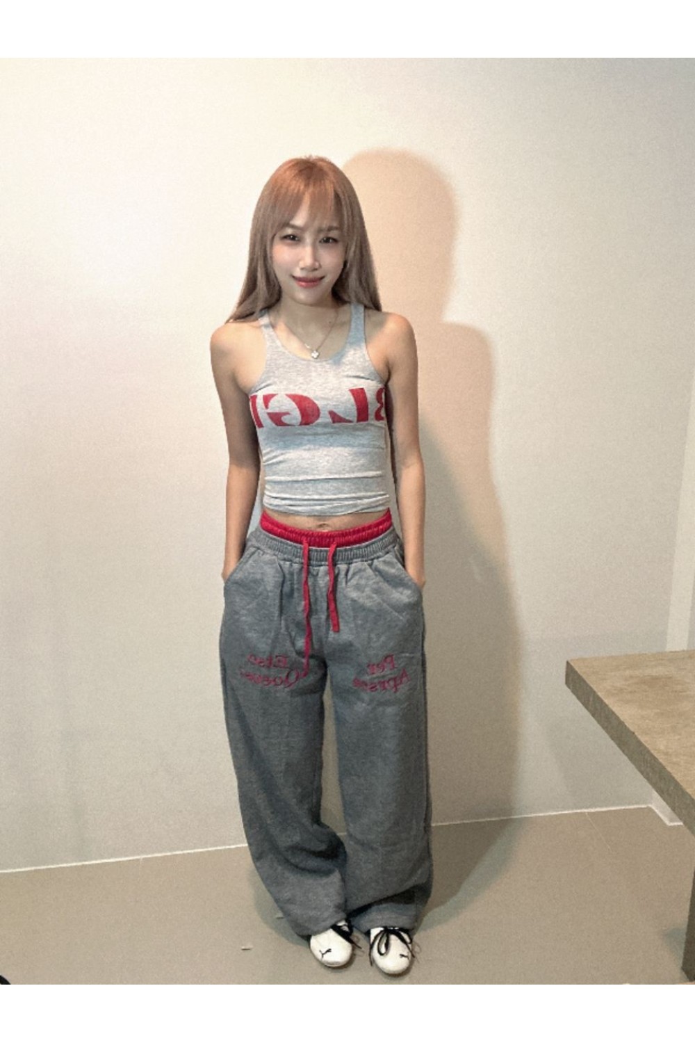 美式运动风长裤 