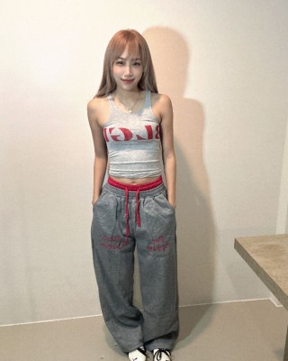 美式运动风长裤 