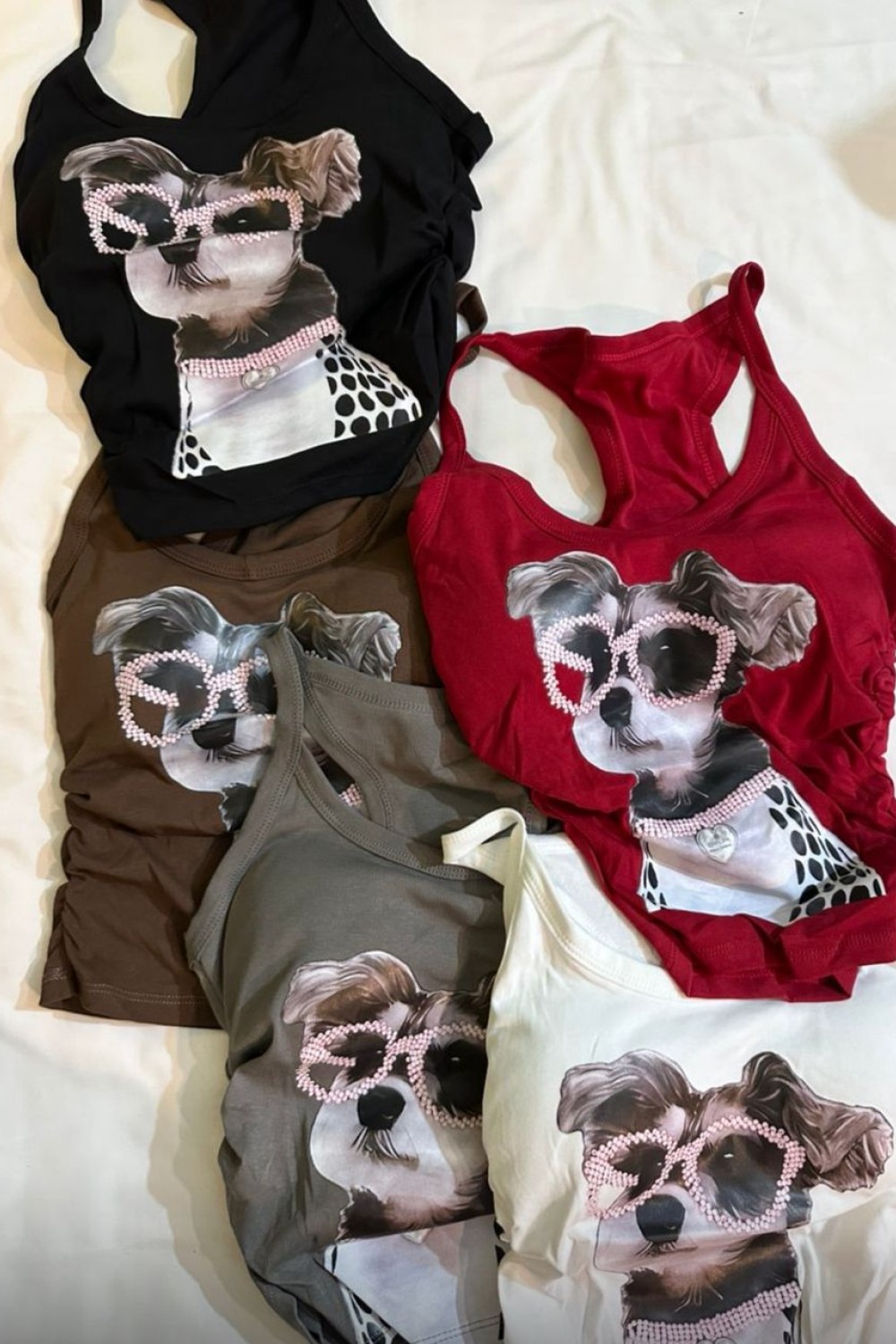 眼镜小狗收腰背心 