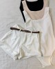 连体背心套装 附腰带