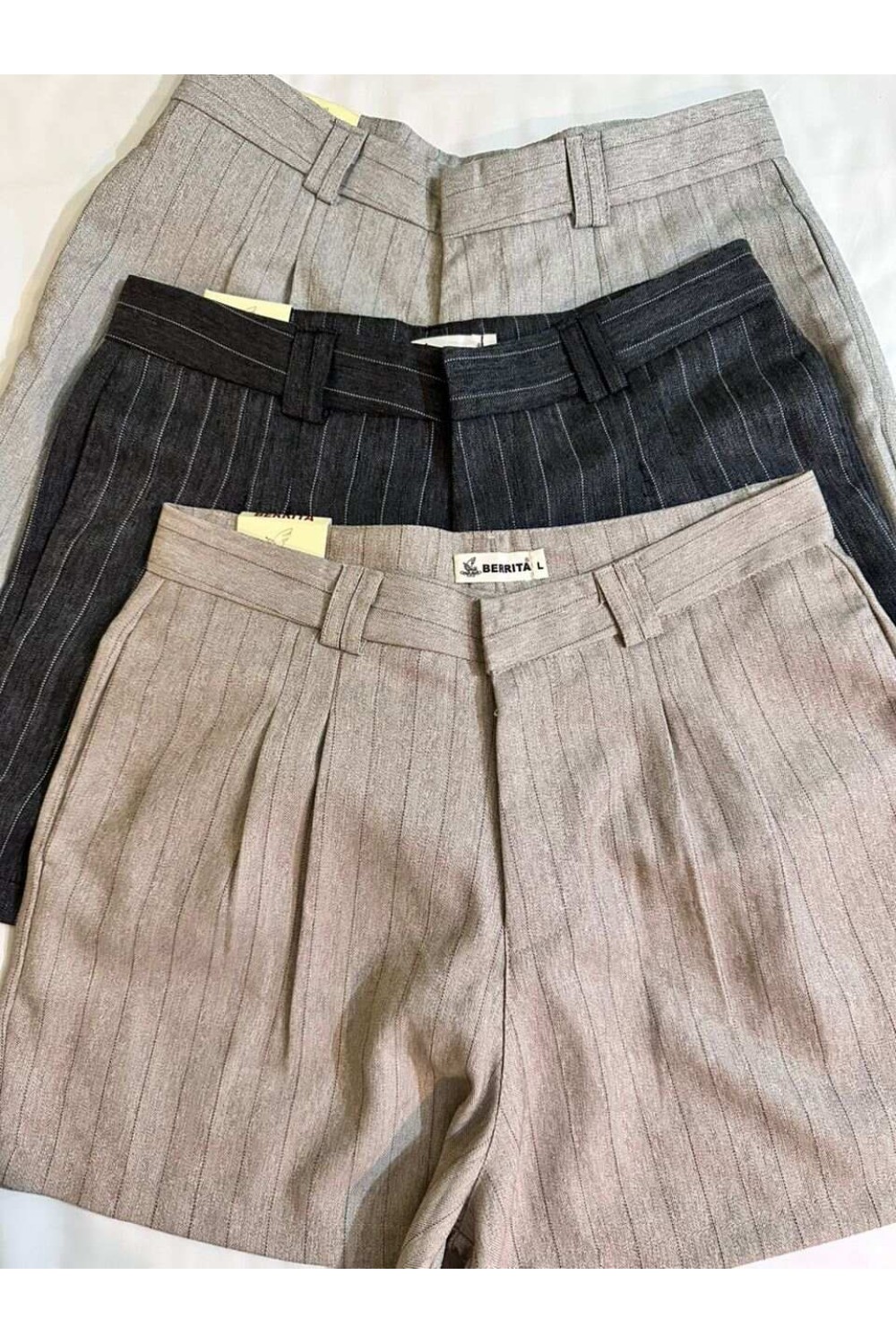 英伦风线条裤 卡其色