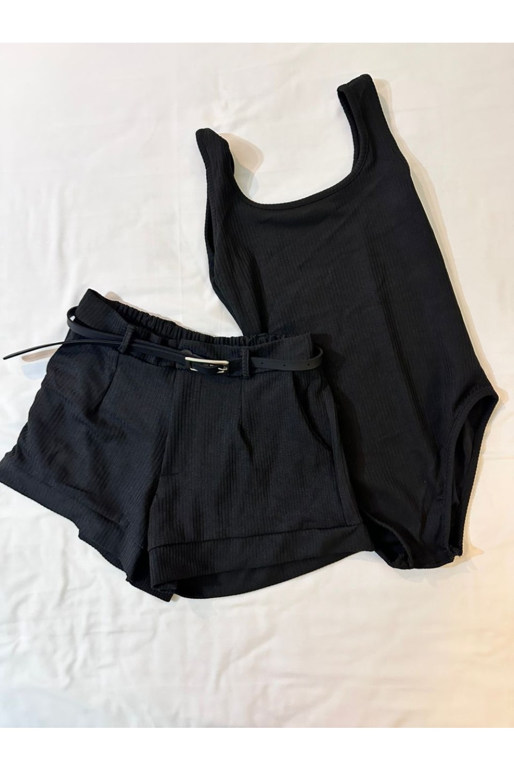 连体背心套装 附腰带