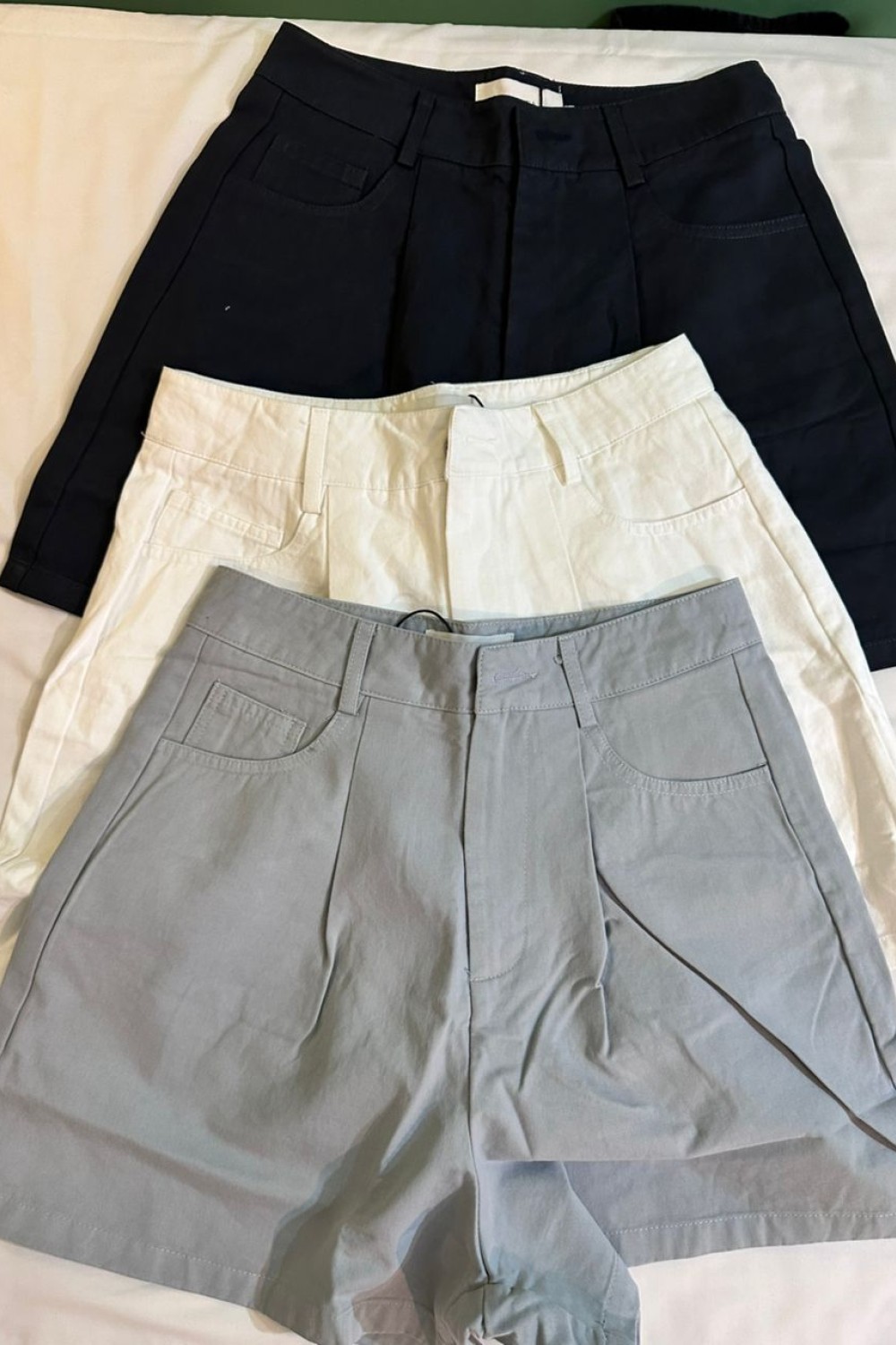 棉麻A字裤 灰蓝色 