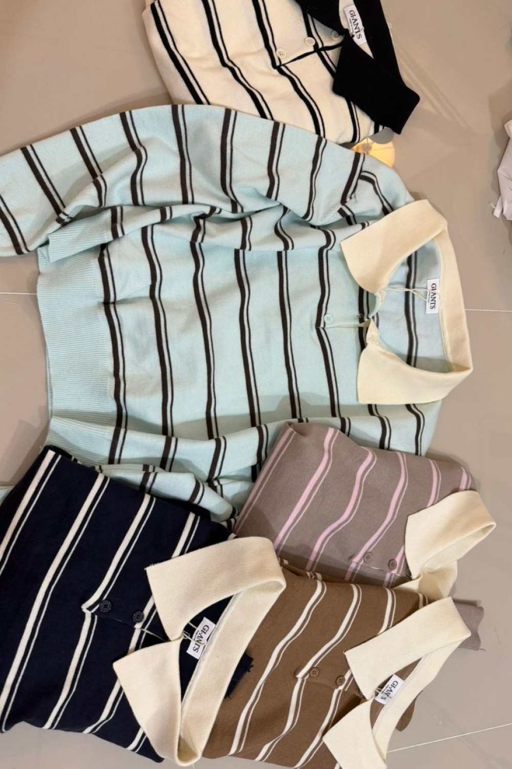 学院风撞色条纹针织长袖