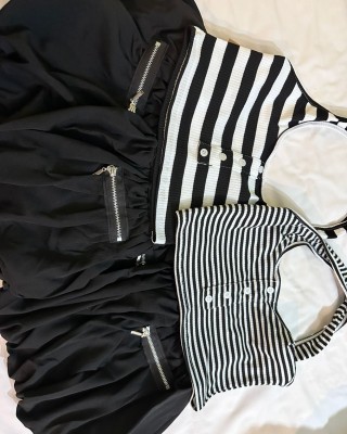 线条挂脖套装 A 粗线条