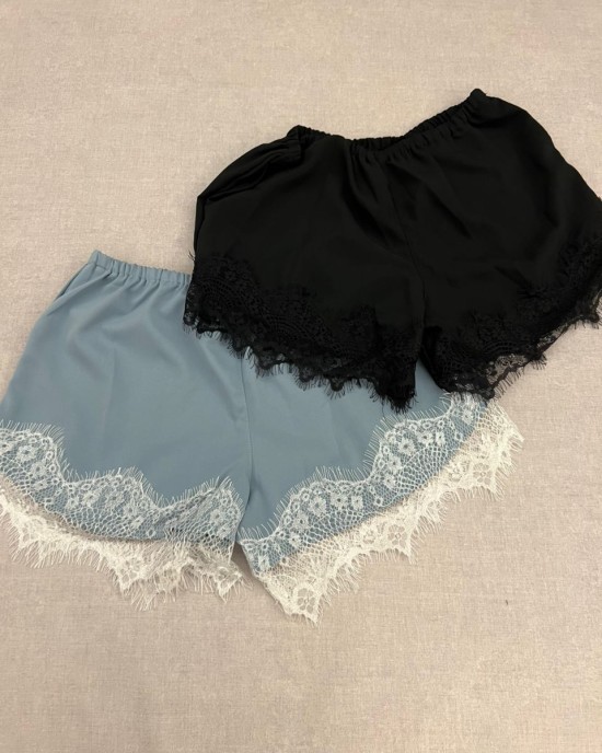 蕾丝滑面短裤