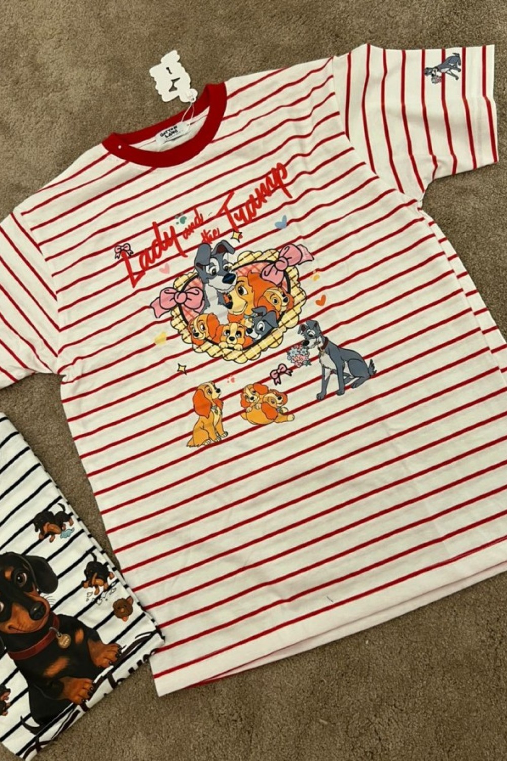 线条卡通设计Oversize T恤