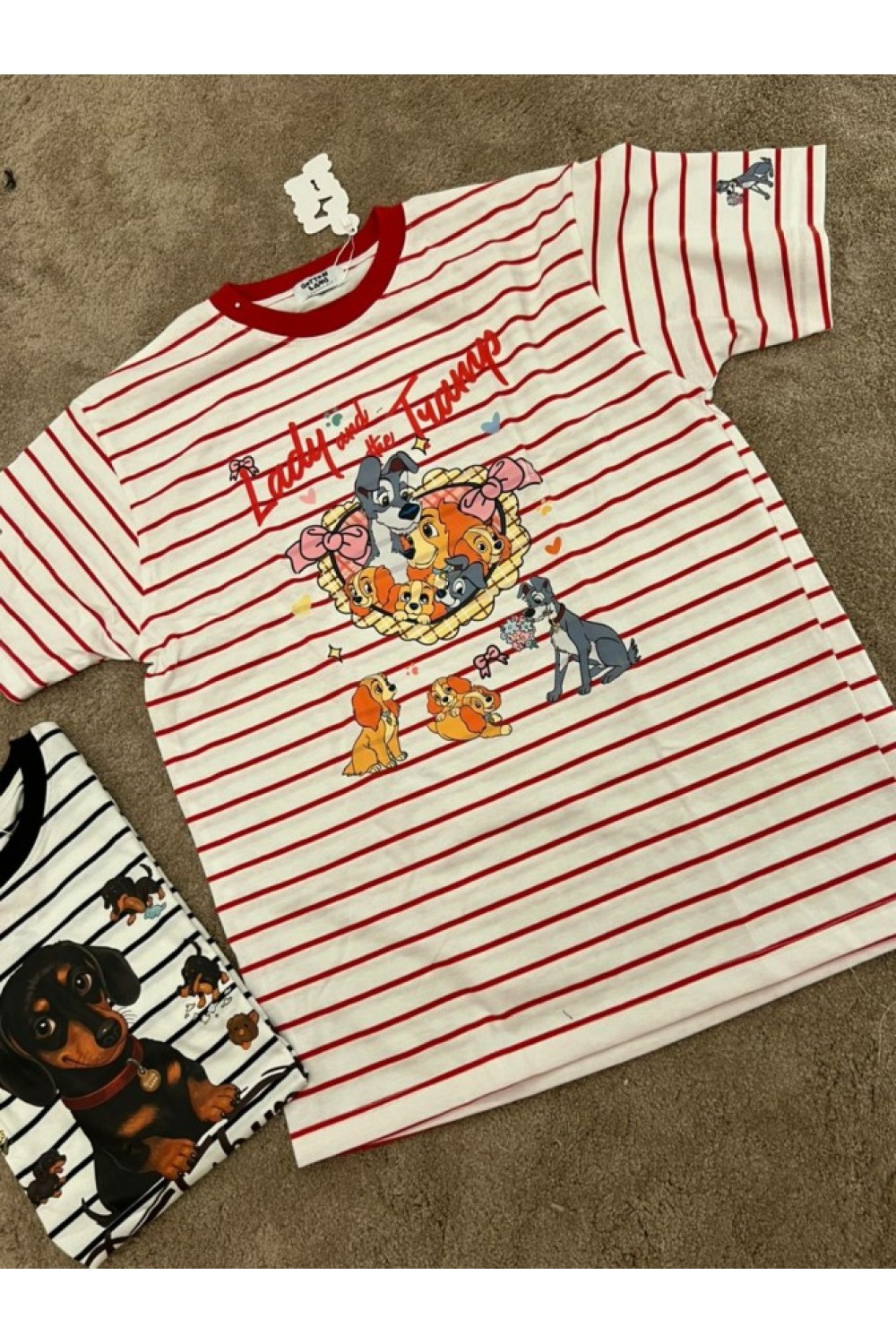 线条卡通设计Oversize T恤