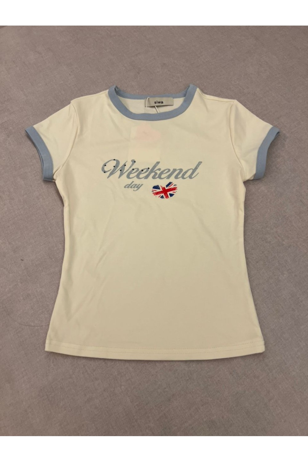 Weekend 圆领撞色T 