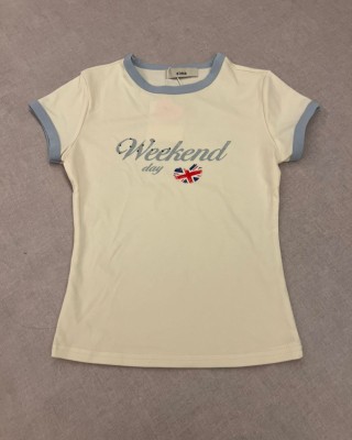 Weekend 圆领撞色T 