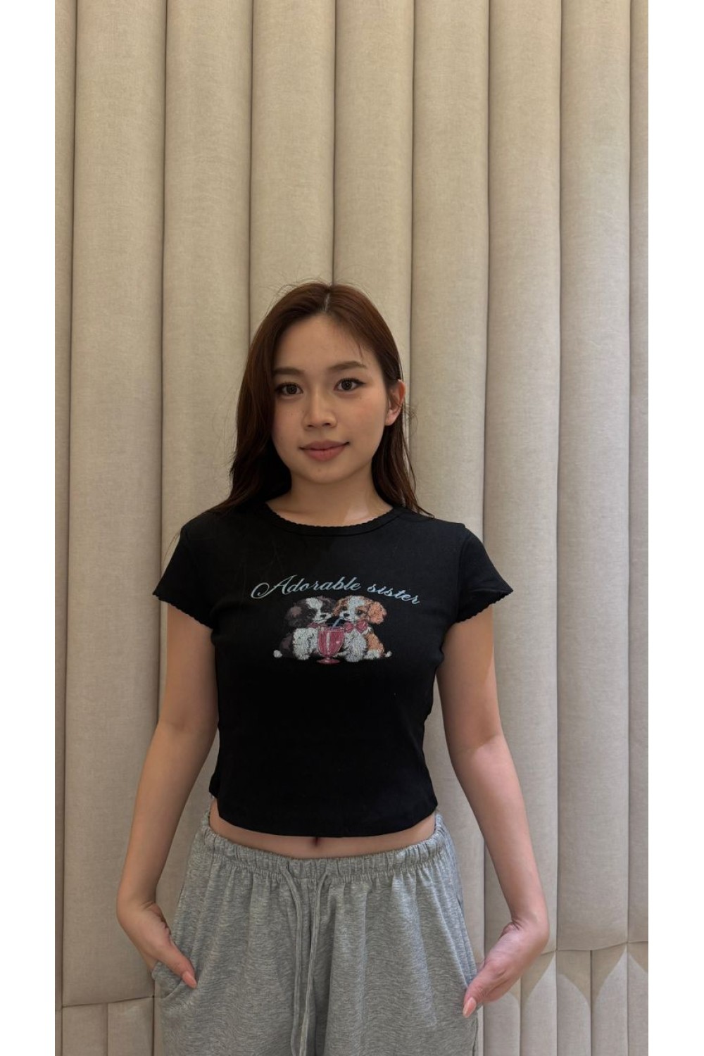 爱心洞洞小狗上衣