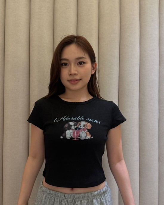 爱心洞洞小狗上衣