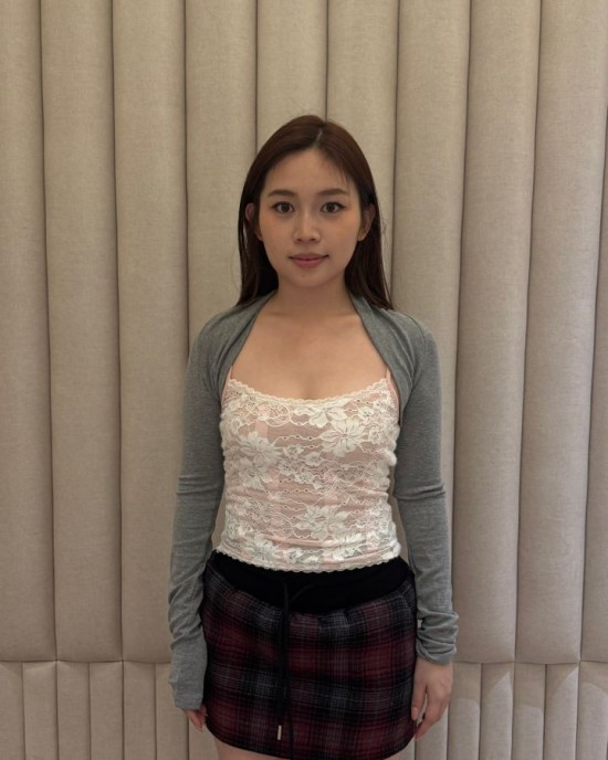 蕾丝背心拼接长袖上衣