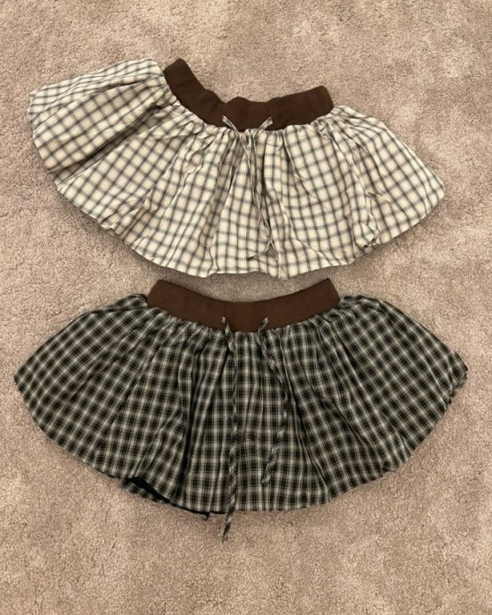 美拉德格子短裙