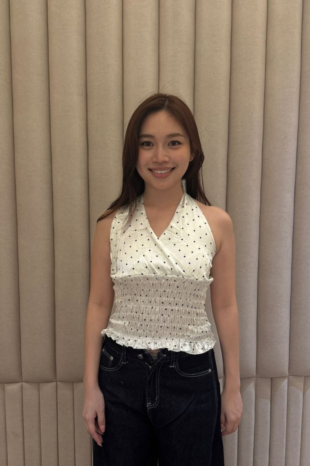 白波点滑面挂脖背心
