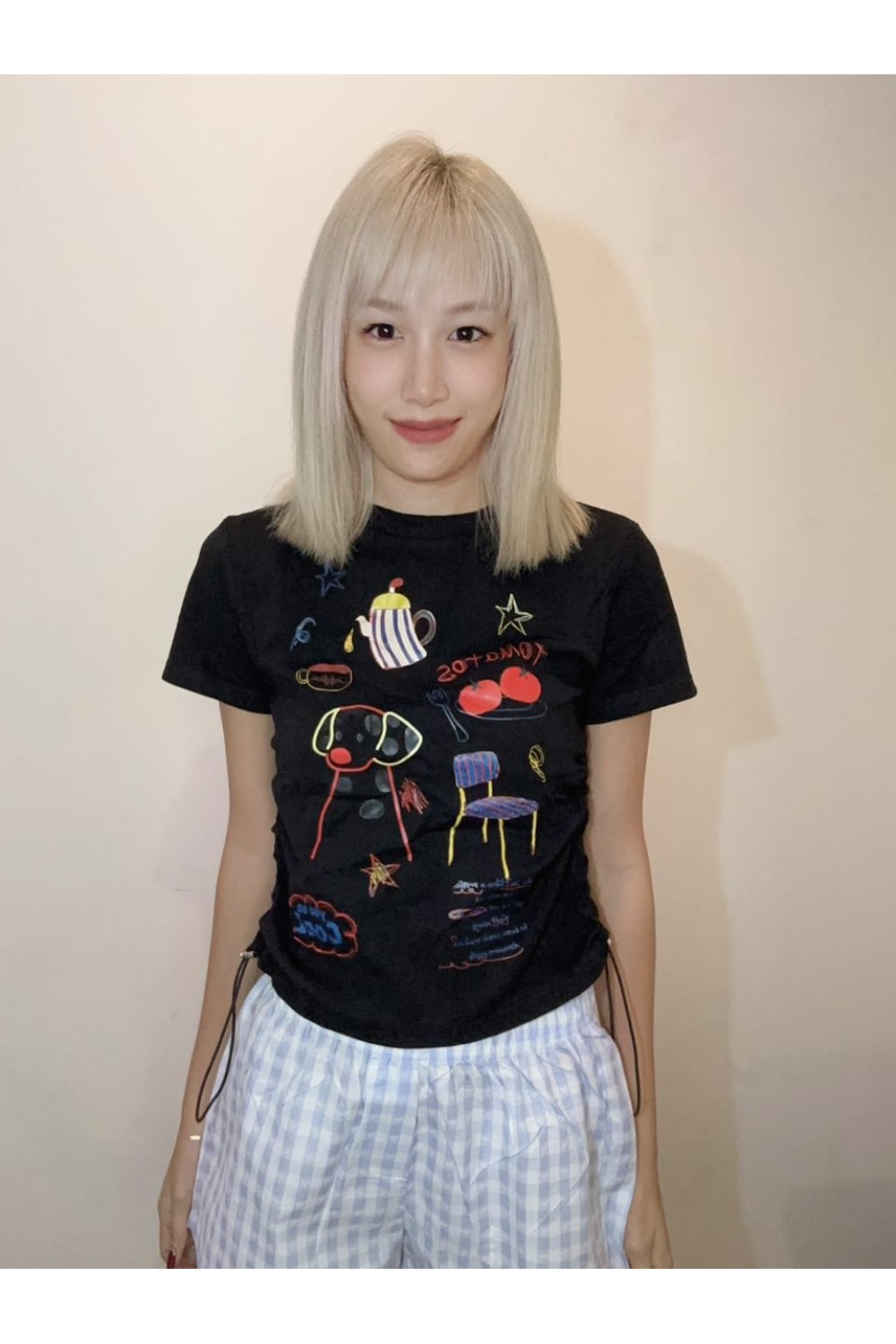 斑点狗收腰上衣