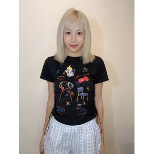 斑点狗收腰上衣