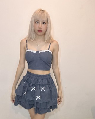 蝴蝶蛋糕裙套装