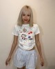 斑点狗收腰上衣