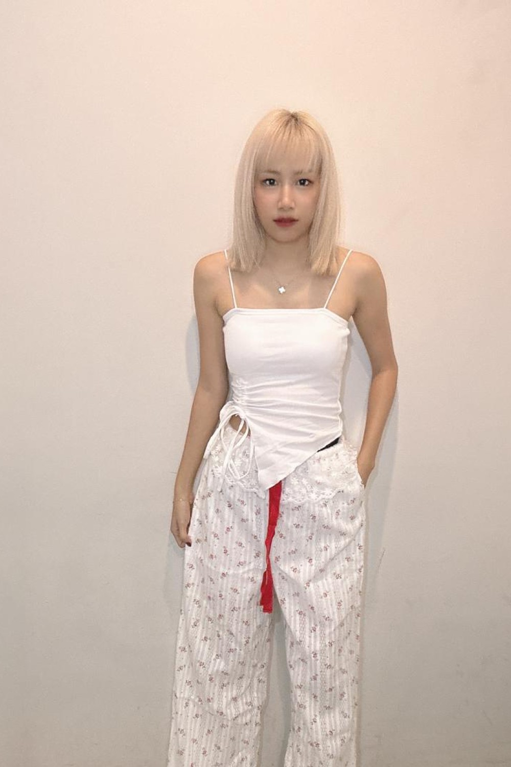 田园风碎花长裤 