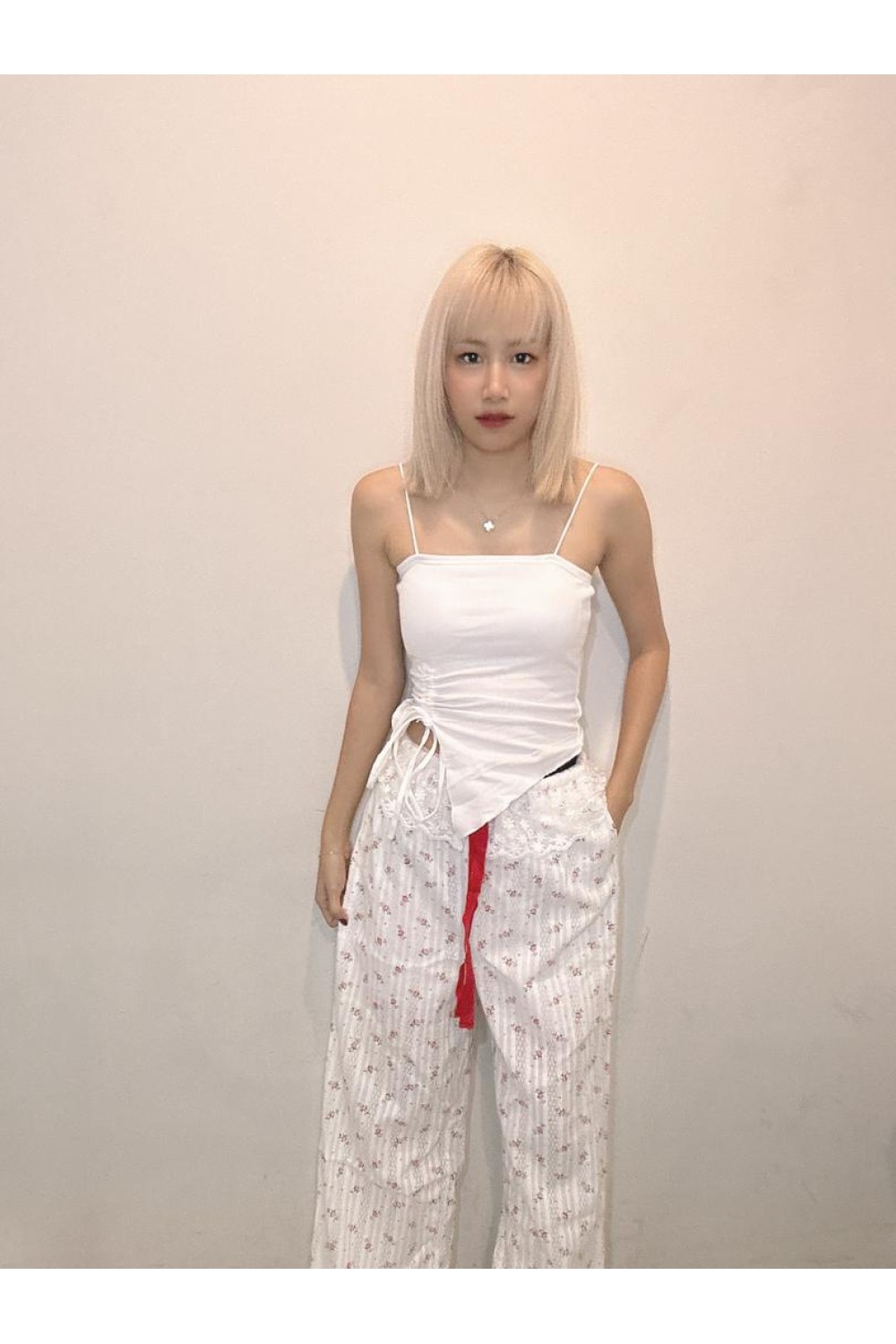 田园风碎花长裤 