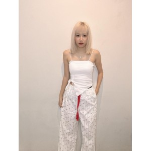 田园风碎花长裤 