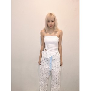 田园风碎花长裤 
