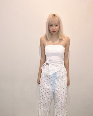 田园风碎花长裤 