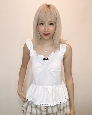 钩花蝴蝶结背心