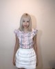 韩系有领格子上衣