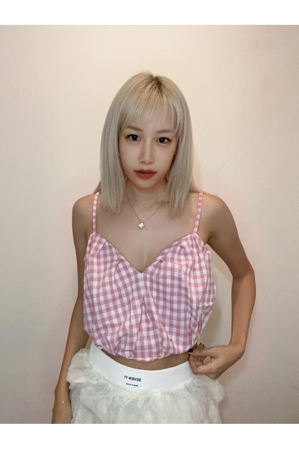 胸前爱心状吊带 