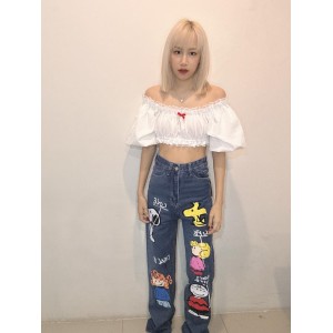 Snoopy 牛仔长裤