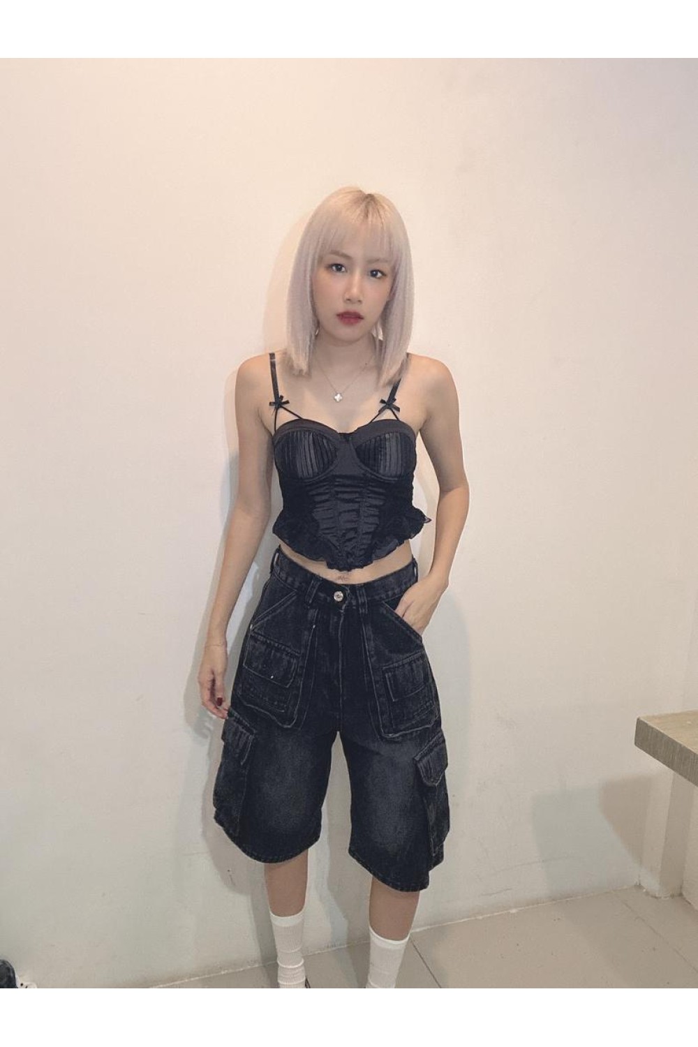 工装五分裤 黑色