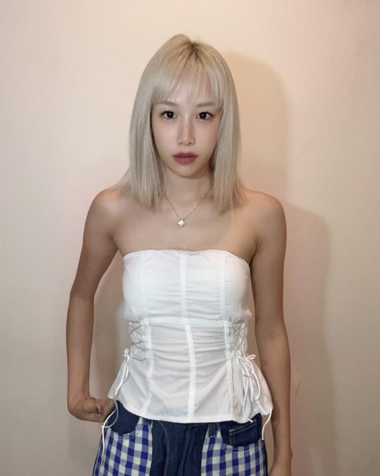 格子口袋牛仔短裤