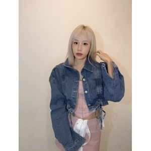 牛仔可伸缩外套 