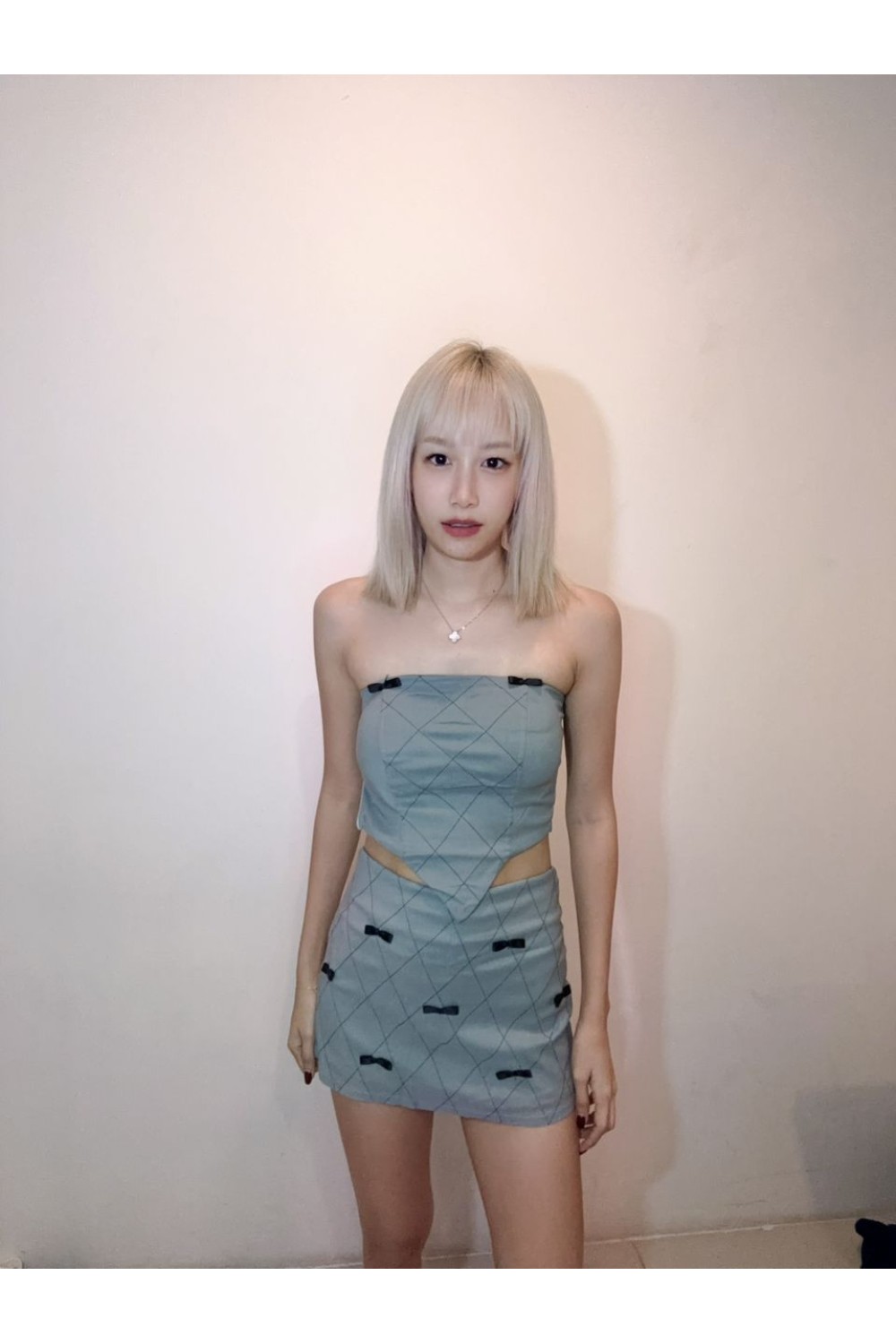 蝴蝶结菱形套装